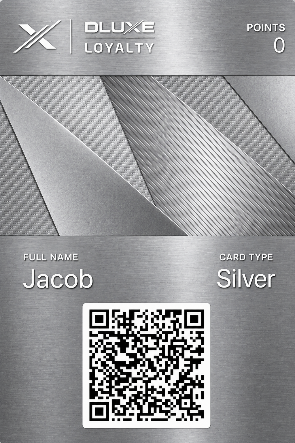 D Luxe Silver loyalty card