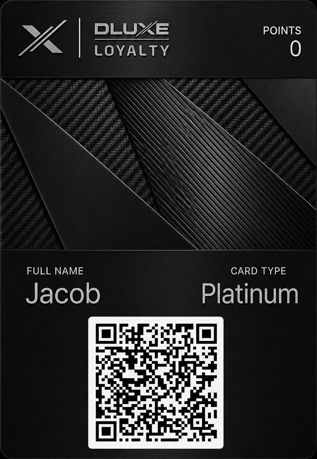 D Luxe Platinum loyalty card